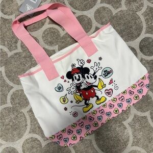 Disney Mickey And Minnie Valentine’s Canvas Bag NWT.